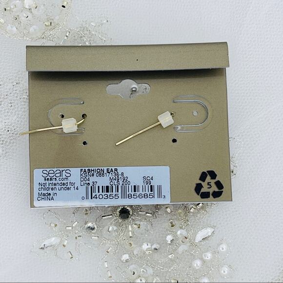 Studio S Black Rhinestone Earrings NWT - Picture 5 of 5